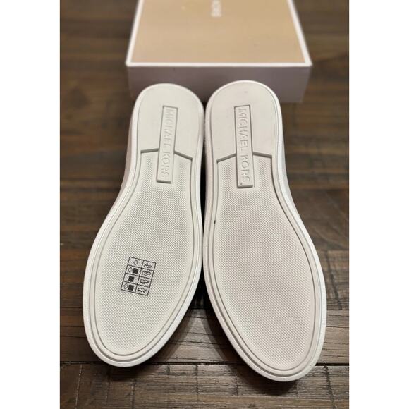 Michael Kors Juno Knit Slip On Sneaker Sparkle Gold Fashion Metallic 8M (NWB) - Picture 11 of 12